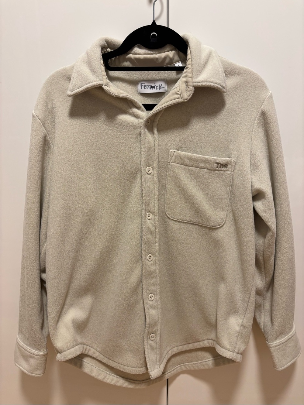 TNA Cream Button-Front Fleece Shirt Jacket